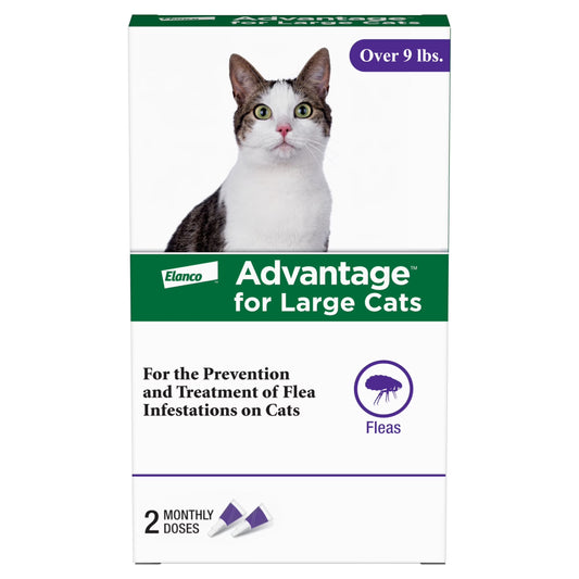 Topical Flea Treatment & Prevention for Large Cats over 9 Lbs. (2 Count)
